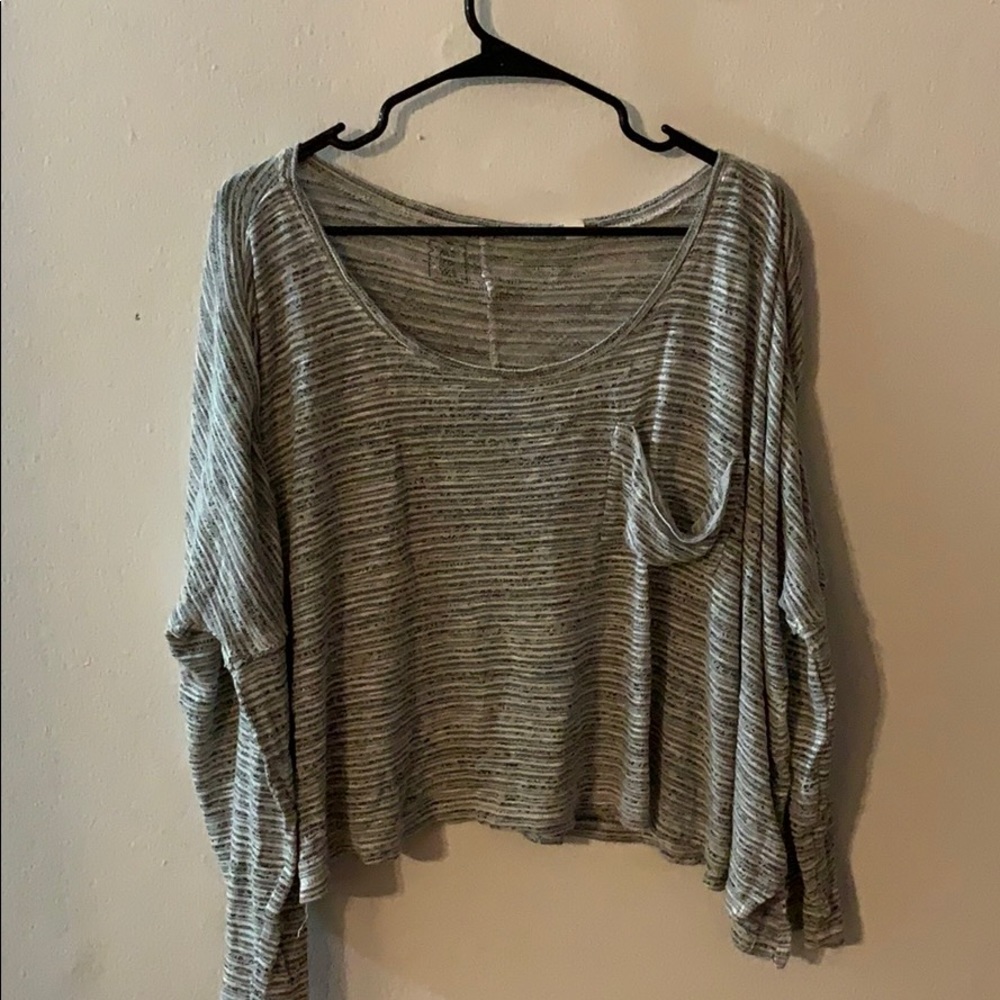 Grey crop sweater